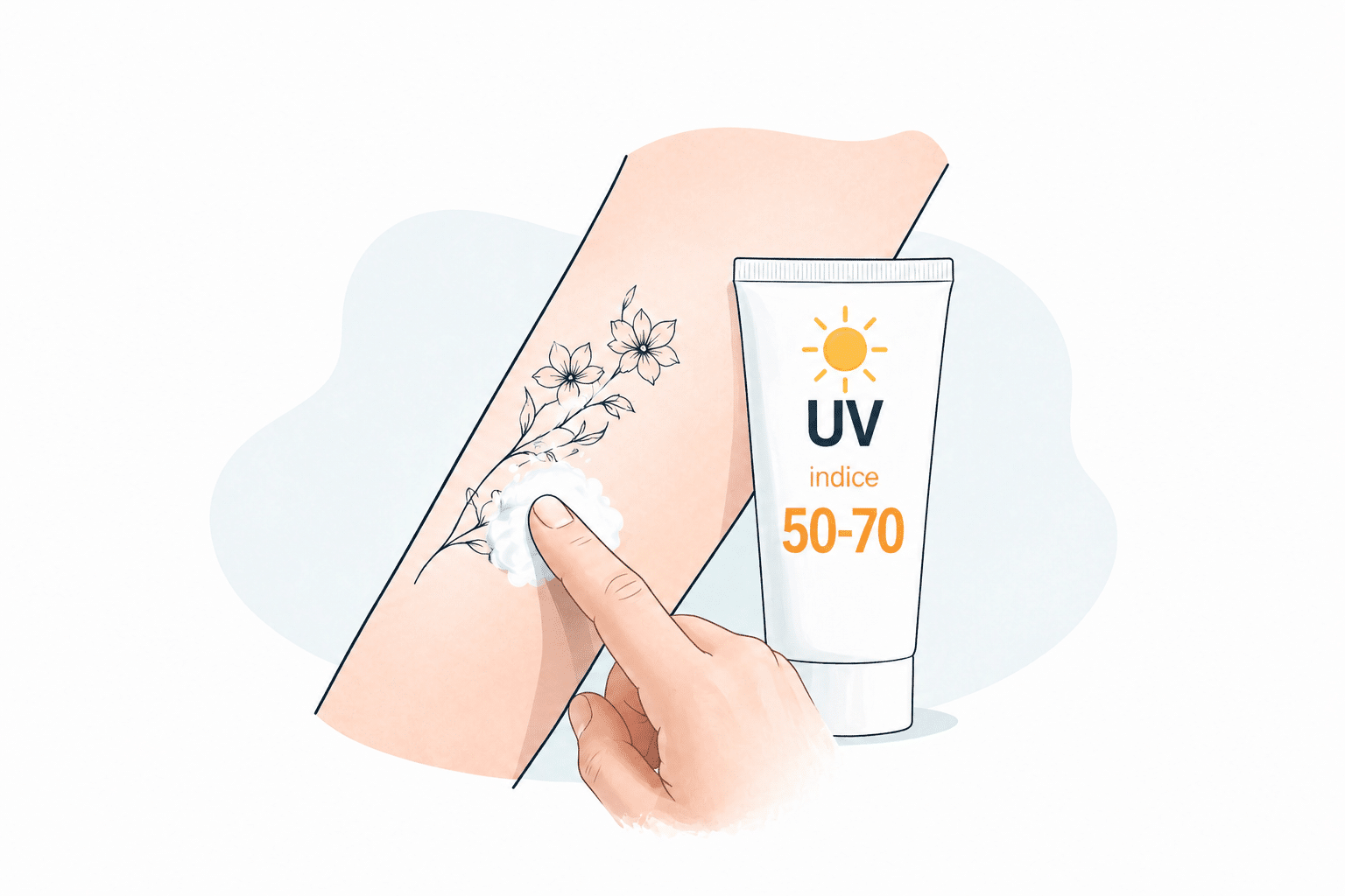 protection solaire tatouage uv spf50 cicatrisation tatouage